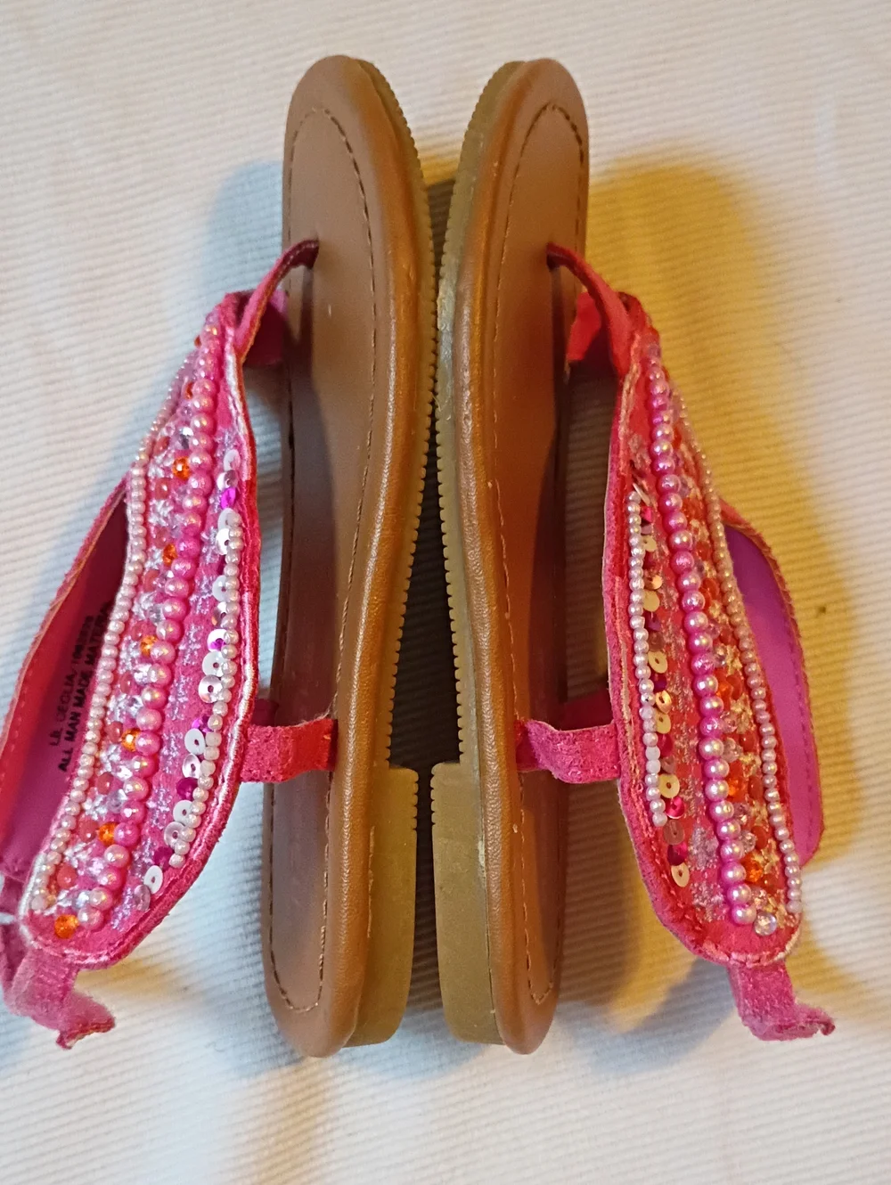 naartjie Kids Ceclia Bright Pink Beaded  Sandals